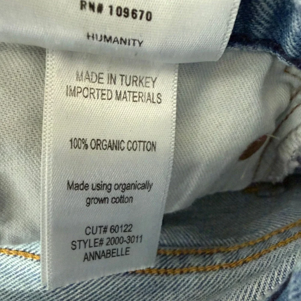 Citizens‎ of Humanity Annabelle Long Distressed Denim Shorts Light Wash 26